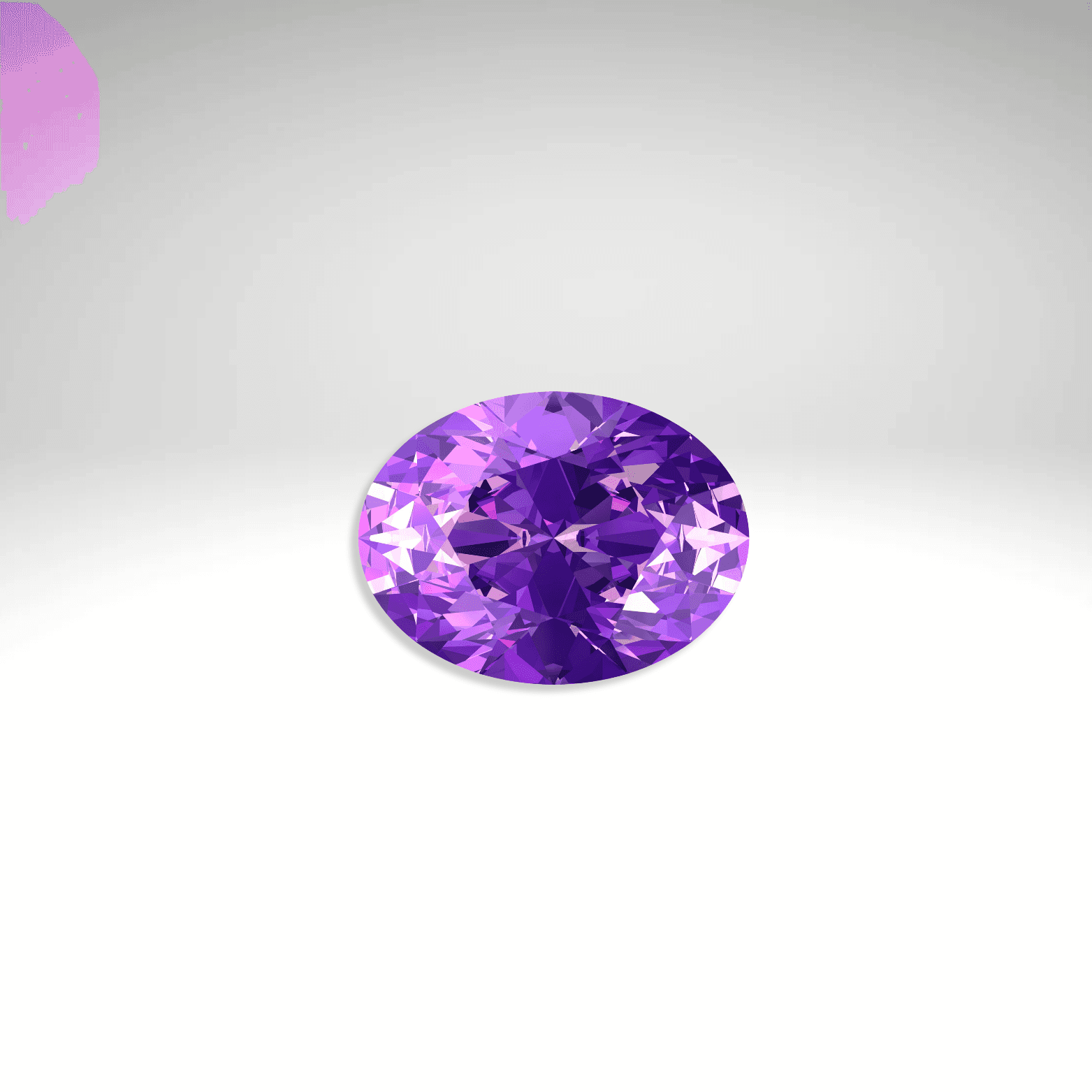 Améthyste violette facettée
